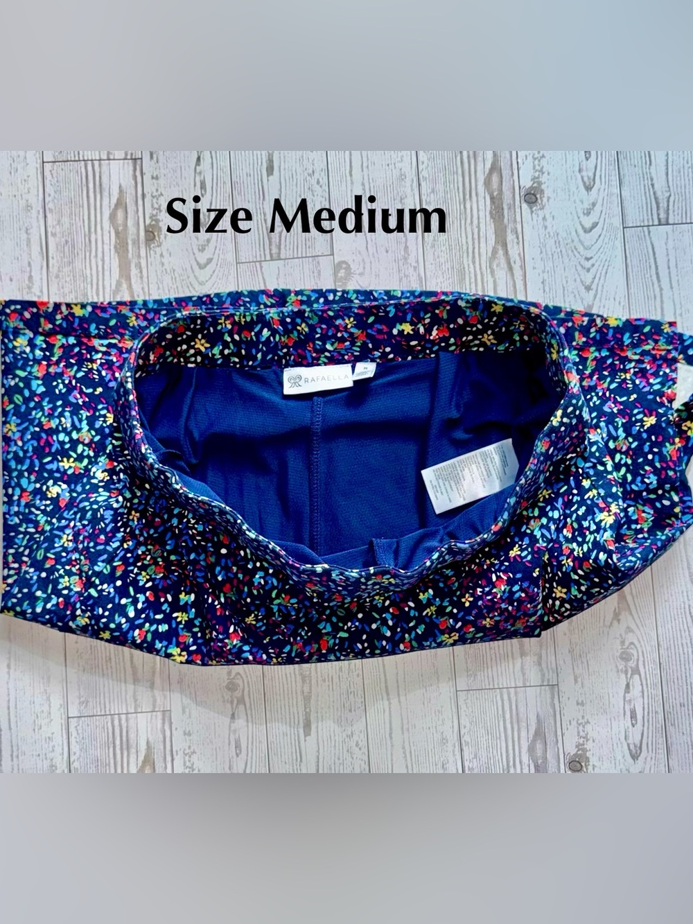 Royal Blue Floral Mini Skort - Size Medium - Picture 8 of 10
